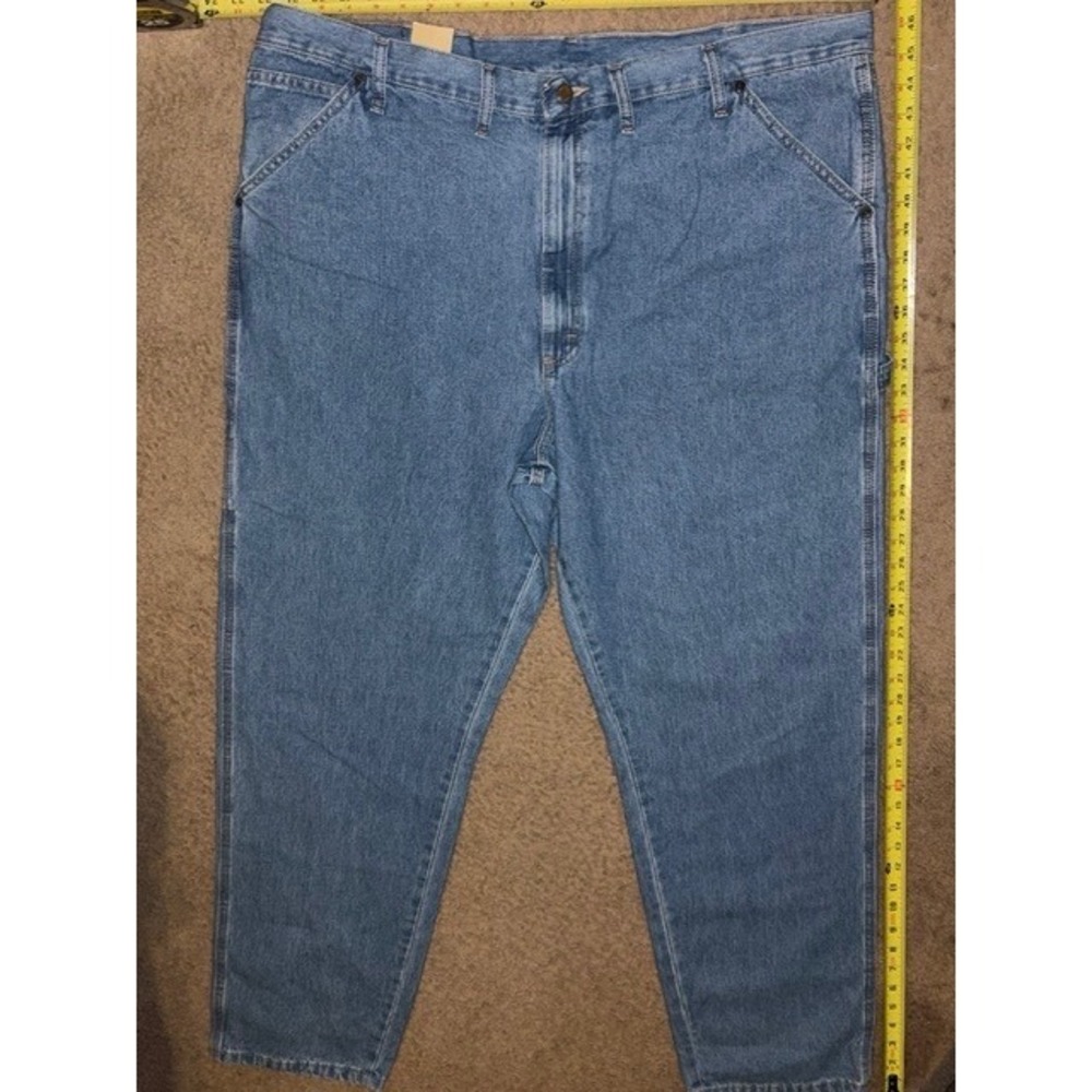 Wrangler Rugged Wear Mens Carpenter Jeans Light Wash Denim 44x32 NWT T02-21